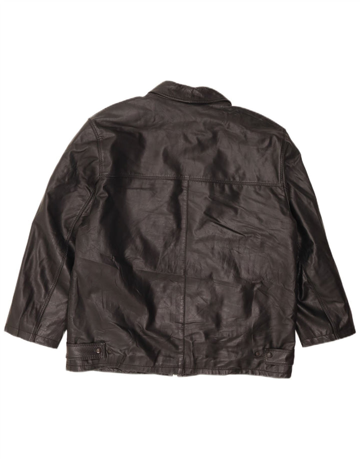 ROBRIK Herren Lederjacke IT 52 XL Schwarzes Leder