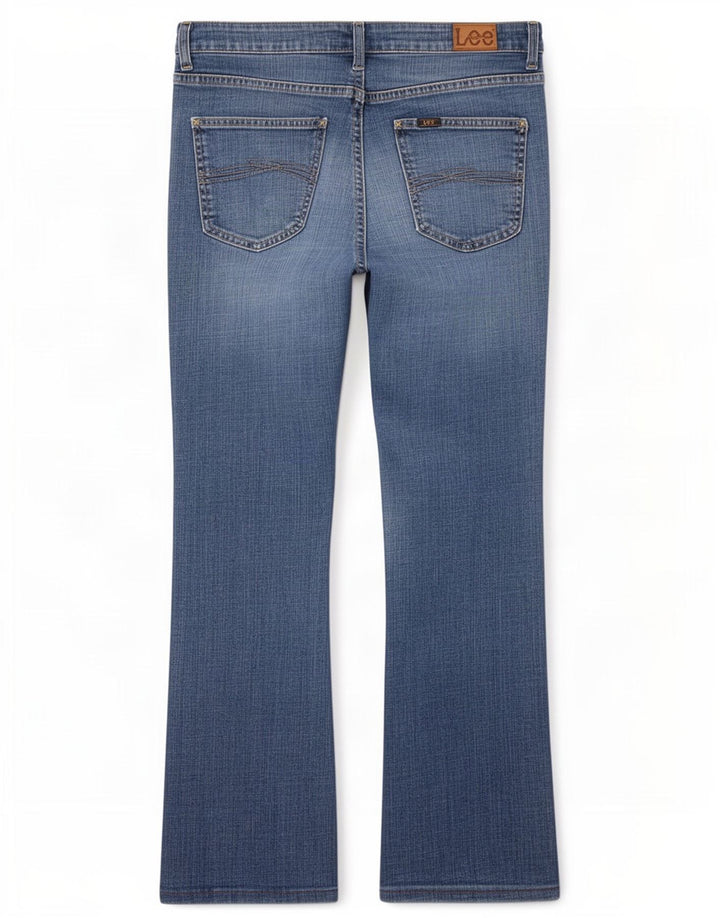 Lee Damen Cameron Bootcut Jeans W36 L28 Blaue Baumwolle