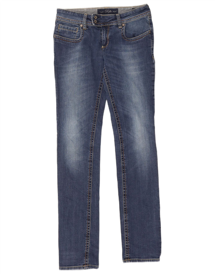 Rifle Damen Slim Jeans W29 L33 Blaue Baumwolle