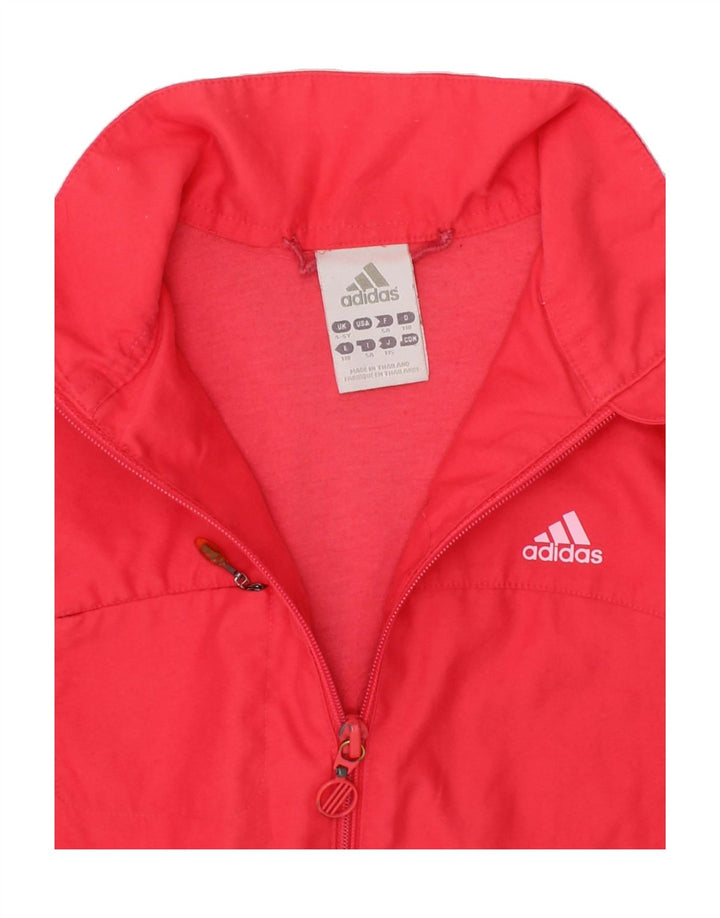 ADIDAS Girls Tracksuit Top Jacket 4-5 Years Pink Polyester Vintage Adidas and Second-Hand Adidas from Messina Hembry 