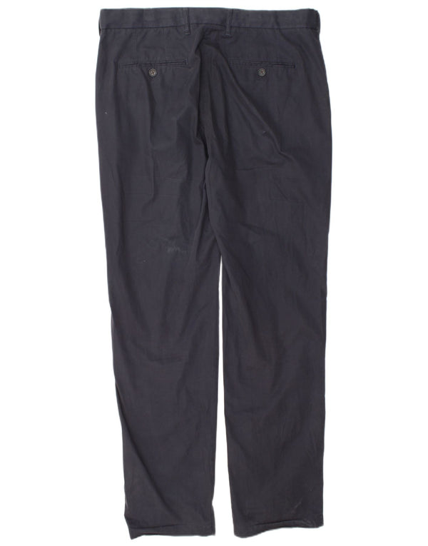 Gerade Chino-Hose für Herren von Marks & Spencer, Breite 34, Länge 33, Marineblau, Baumwolle