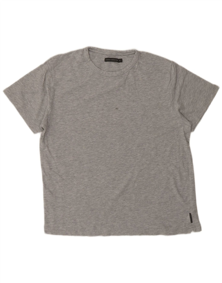 French Connection Herren T-Shirt Top XL Grau Baumwolle