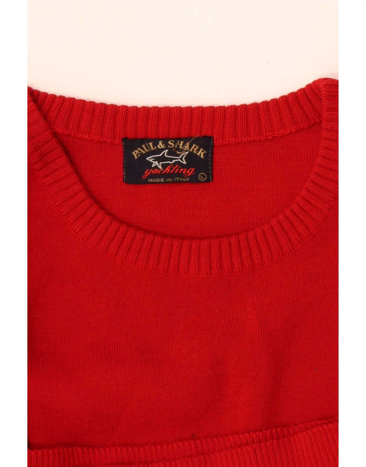 Paul & Shark Herren-Pullover mit Rundhalsausschnitt, Größe L, Rot