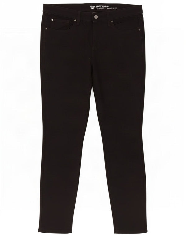 Gap Damen Skinny Jeans UK 16 Large W34 L29 Schwarze Baumwolle
