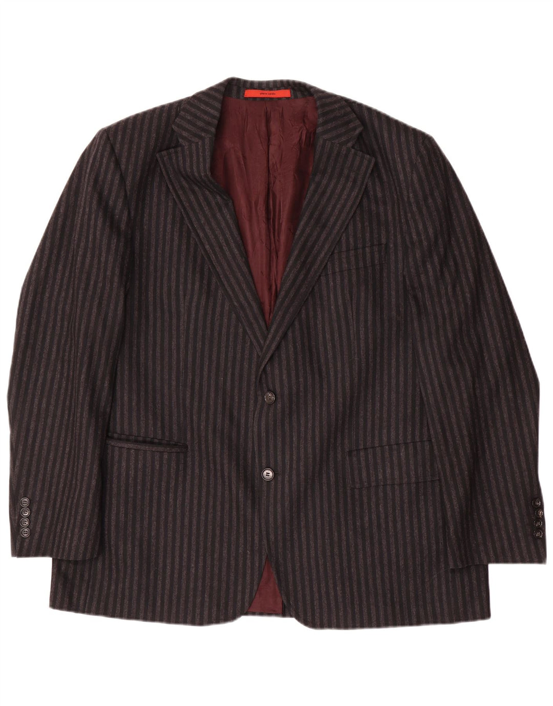Pierre Cardin Herren-Blazer mit 2 Knöpfen, UK 40, große graue Nadelstreifenwolle
