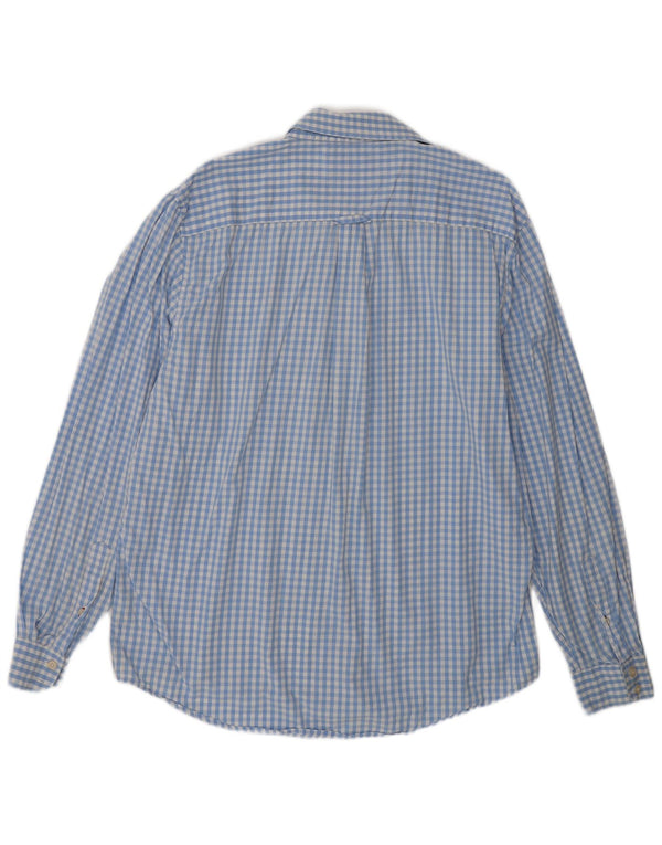 Crew Clothing Herren-Hemd mit klassischer Passform, XL, blaues Gingham-Baumwolle