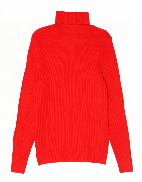 Marks & Spencer Rollkragenpullover für Damen, UK 14, mittelrote Viskose
