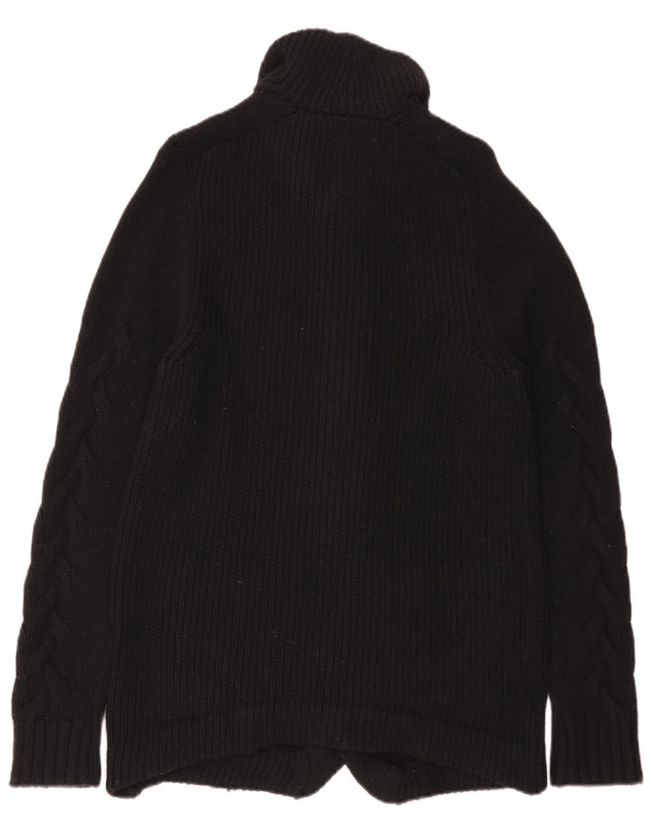 G-Star Herren-Cardigan-Pullover aus mittelschwarzer Wolle
