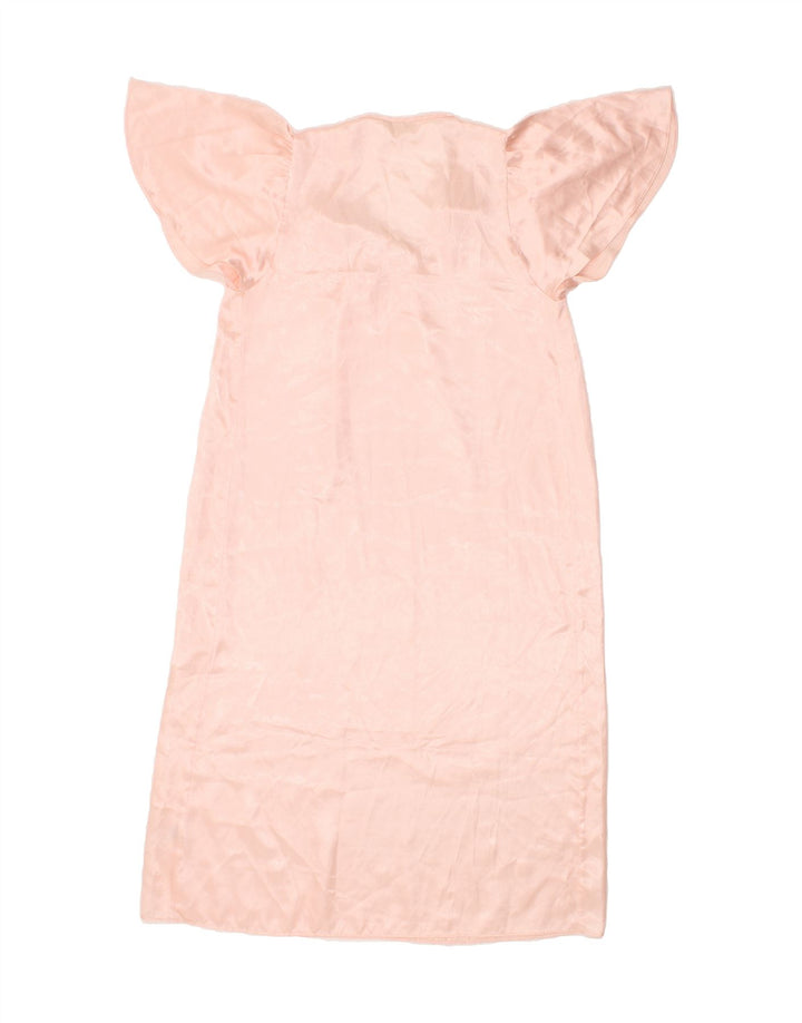ST. BERNARD Womens Maxi Dress UK 10/12 Medium Pink Floral Polyester Vintage St. Bernard and Second-Hand St. Bernard from Messina Hembry 