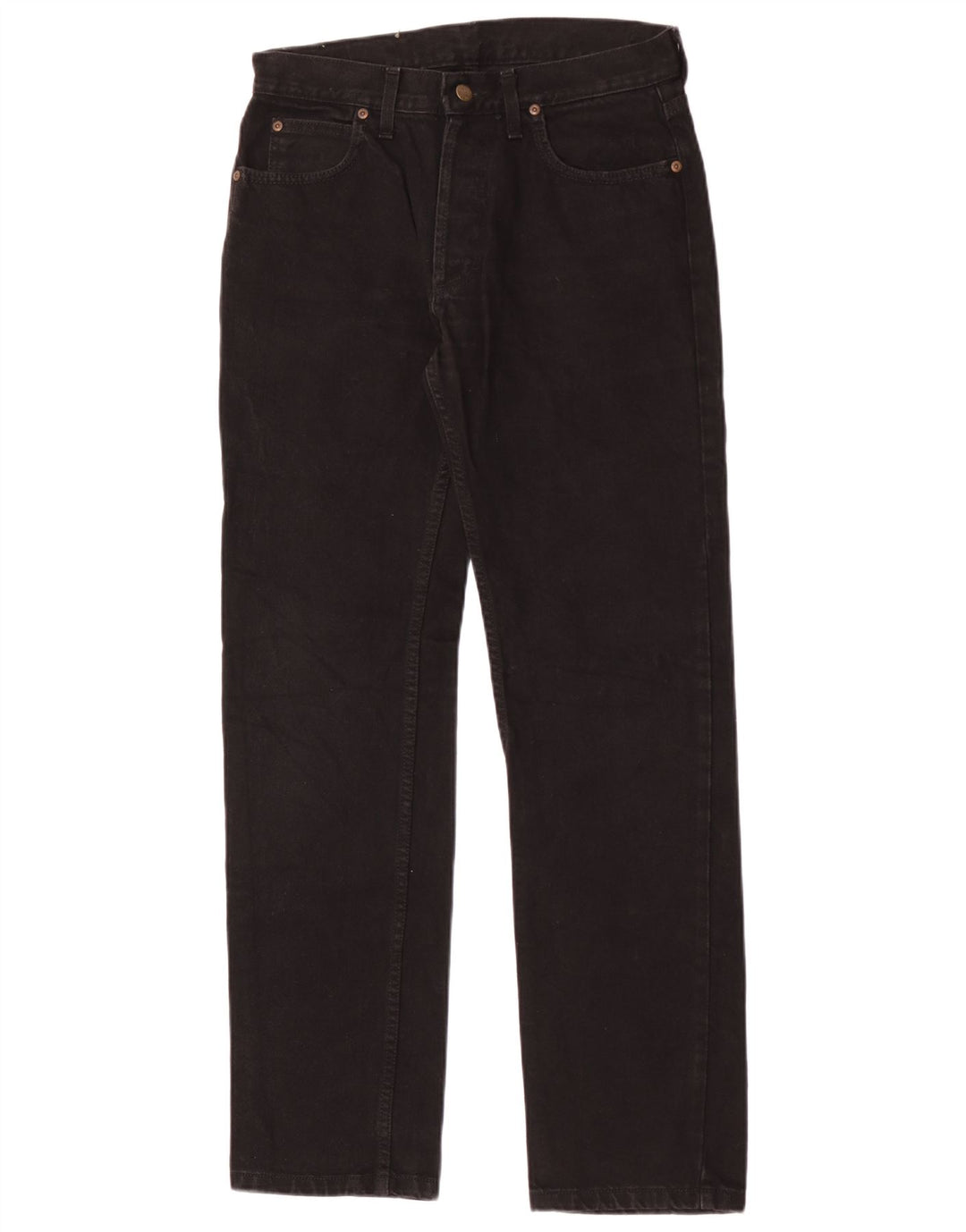 Lee Herren Straight Jeans W30 L32 Schwarze Baumwolle