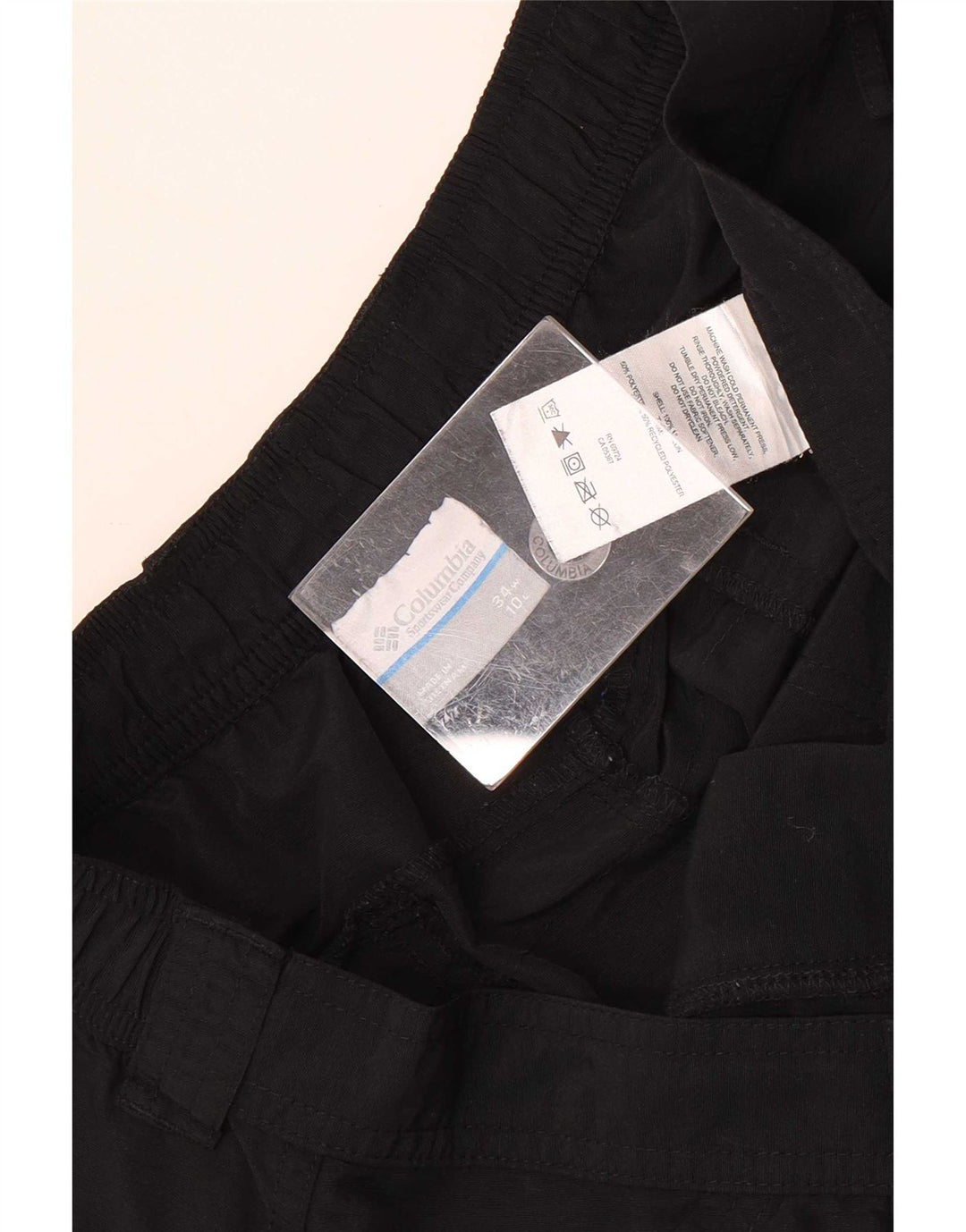Columbia Herren Omni-Shade Cargo Shorts W34 Large Schwarz Polyester