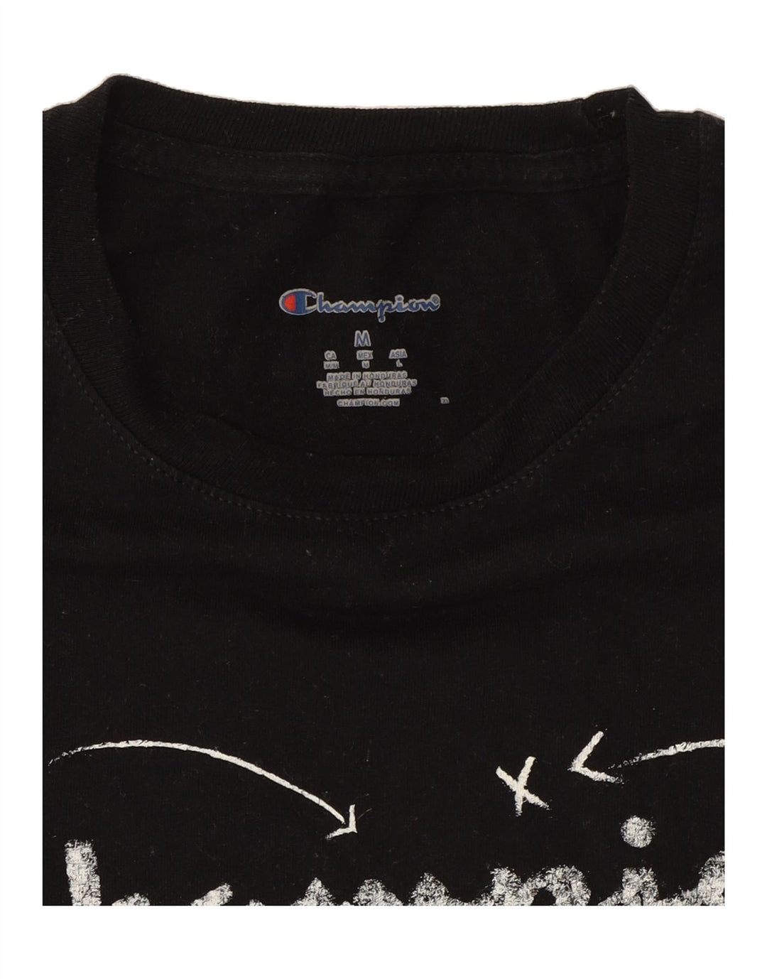 CHAMPION Mens Graphic T-Shirt Top Medium Black Vintage Champion and Second-Hand Champion from Messina Hembry 