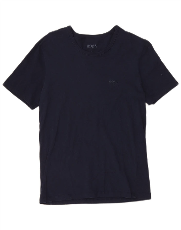 Hugo Boss Herren T-Shirt Top Small Marineblau Baumwolle