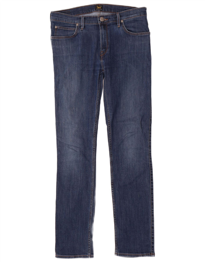 LEE Damen Jade Straight Jeans W32 L32 Blaue Baumwolle