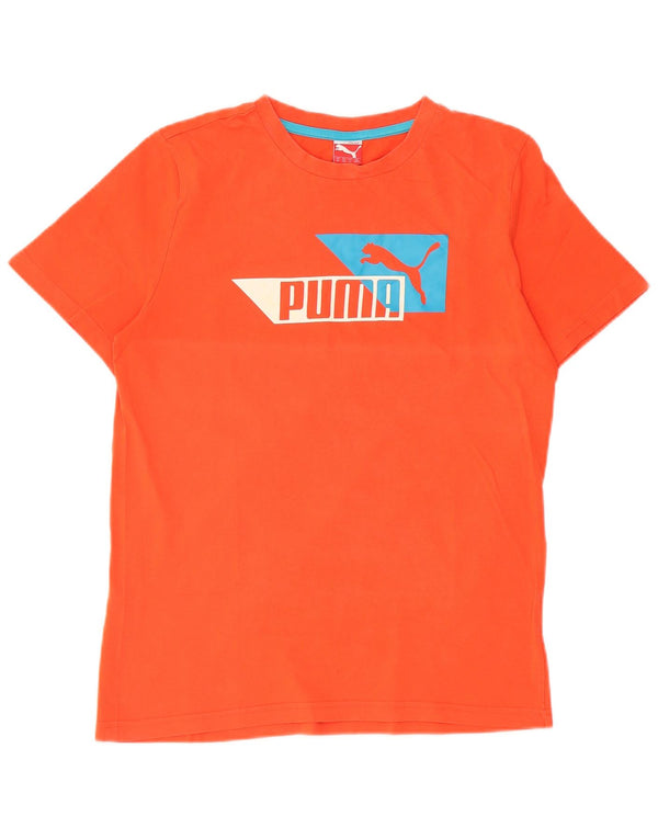 PUMA Mädchen Graphic T-Shirt Top 13-14 Jahre Orange
