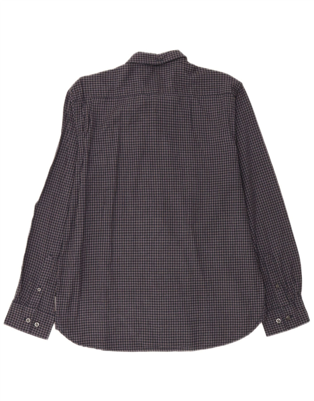 French Connection Herren-Flanellhemd, groß, marineblau, Gingham-Baumwolle