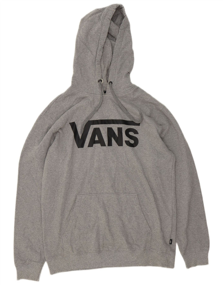 Vans Herren-Kapuzenpullover mit Grafik, groß, graue Baumwolle