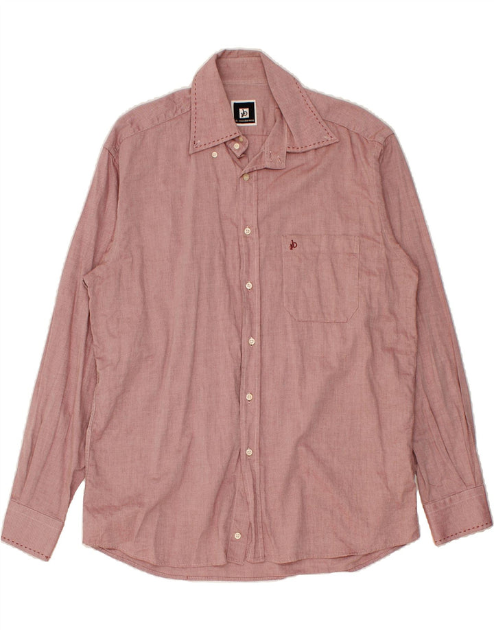 ROCCOBAROCCO Mens Shirt Size 42 16 1/2 Large Red Cotton Vintage Roccobarocco and Second-Hand Roccobarocco from Messina Hembry 