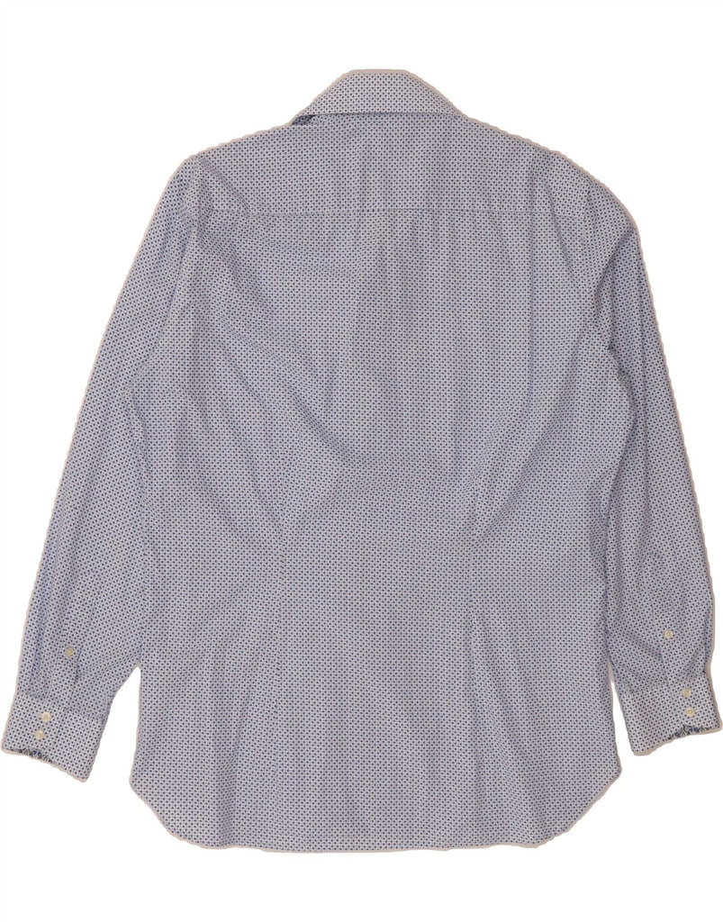 TED BAKER Mens Shirt Size 16.5 Large Blue Geometric Cotton Vintage Ted Baker and Second-Hand Ted Baker from Messina Hembry 