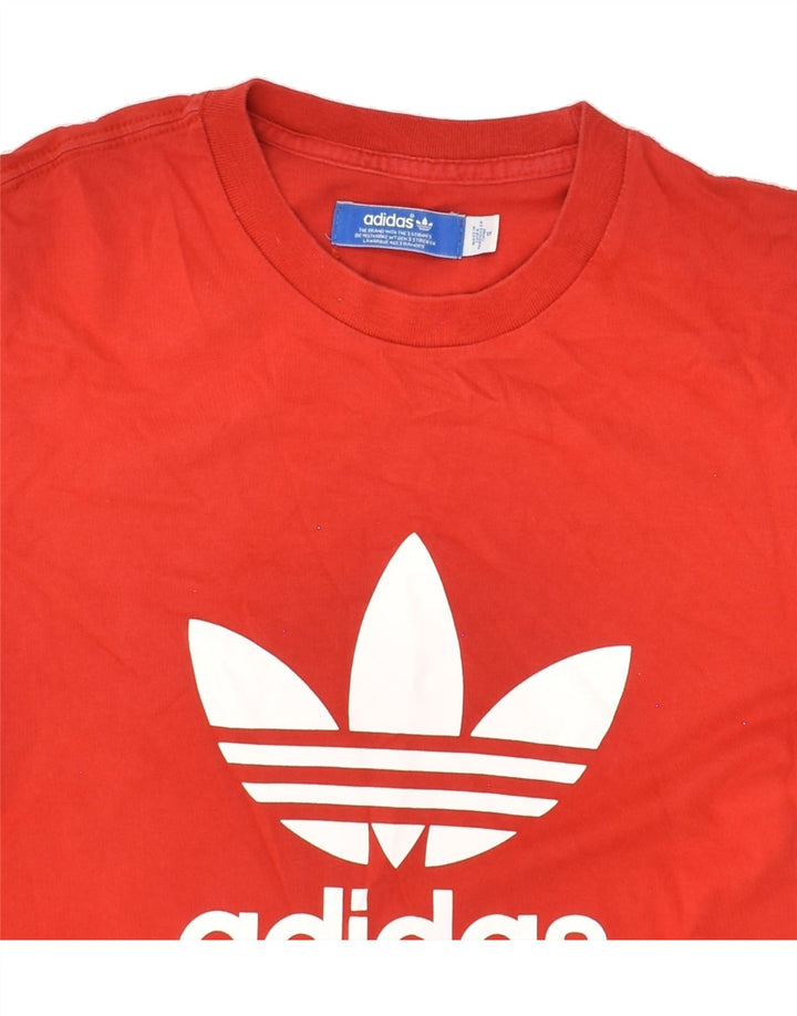 ADIDAS Mens Graphic T-Shirt Top Small Red Cotton | Vintage Adidas | Thrift | Second-Hand Adidas | Used Clothing | Messina Hembry 