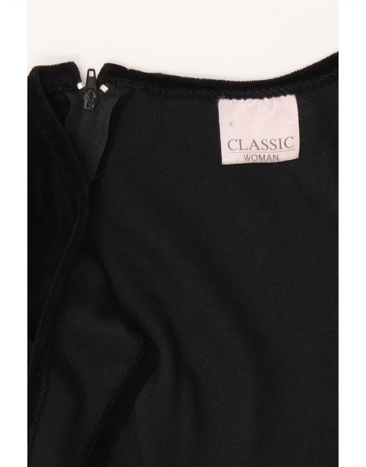 CLASSIC Damen Slim Fit, figurbetontes Kleid UK 12 Medium Schwarz