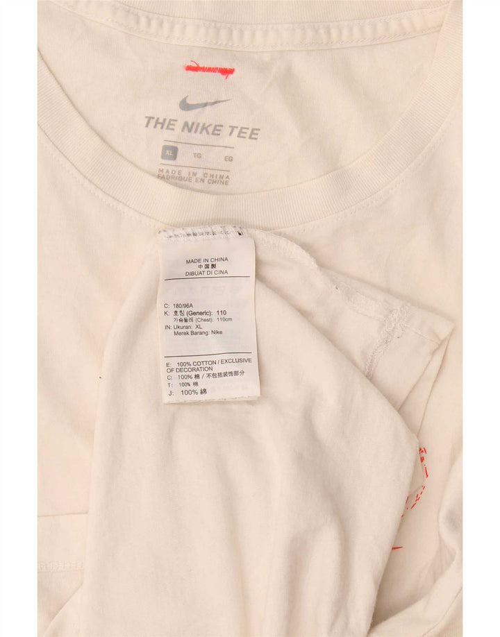 Nike Herren-T-Shirt mit Grafik, XL, weiße Baumwolle