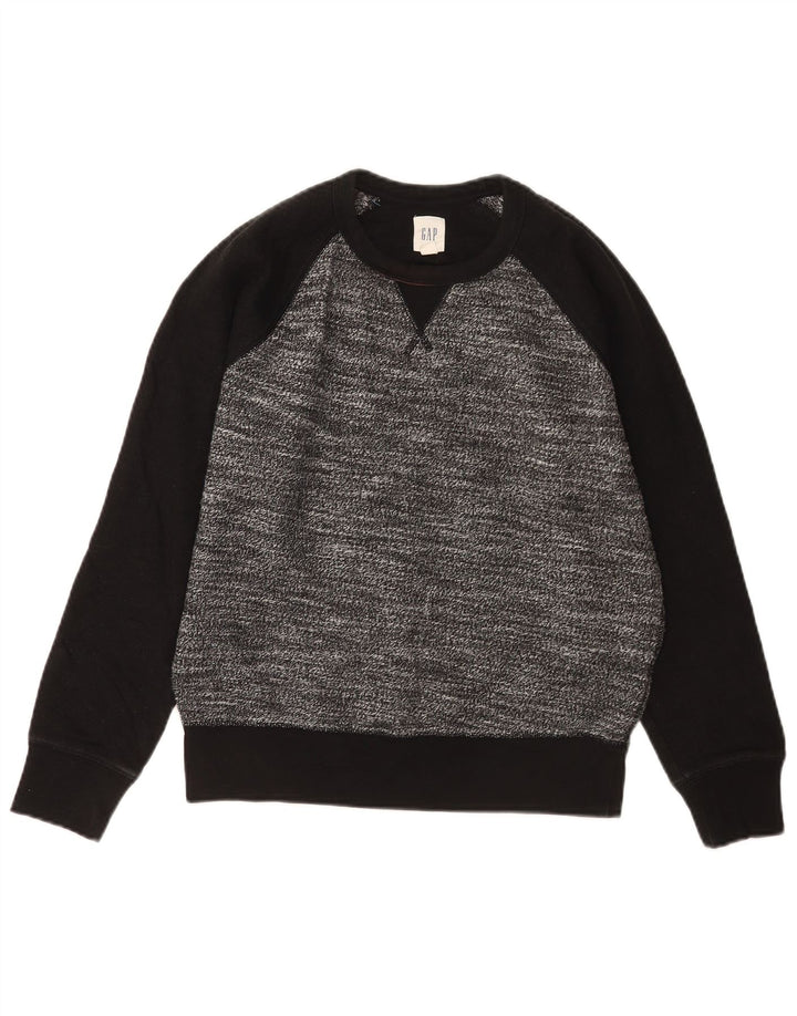 Gap Herren-Sweatshirt, Pullover, Größe S, Grau, Colourblock-Baumwolle