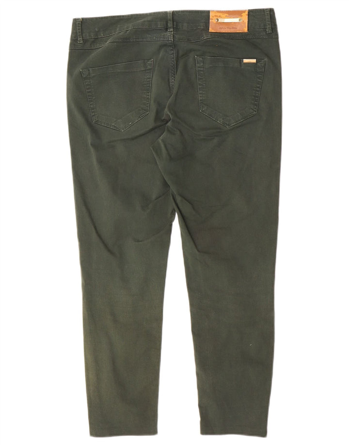 Zara Damen Crop Slim Jeans EU 40 Medium W30 L24 Grün