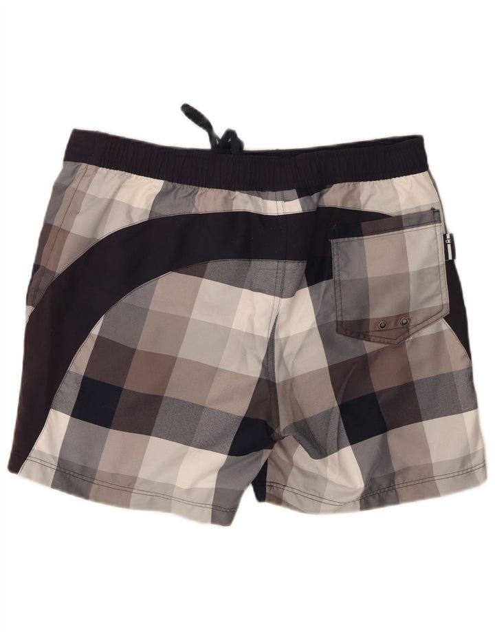 Champion Herren-Badeshorts, groß, grau kariert, Polyester