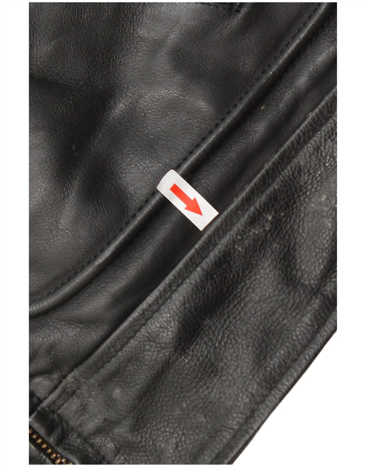 Jeanseria Del Corso Herren Lederjacke UK 36 Small Schwarz