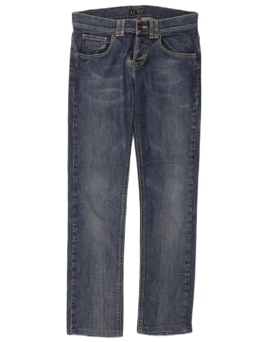 Armani Damen Slim Jeans W26 L29 Blaue Baumwolle