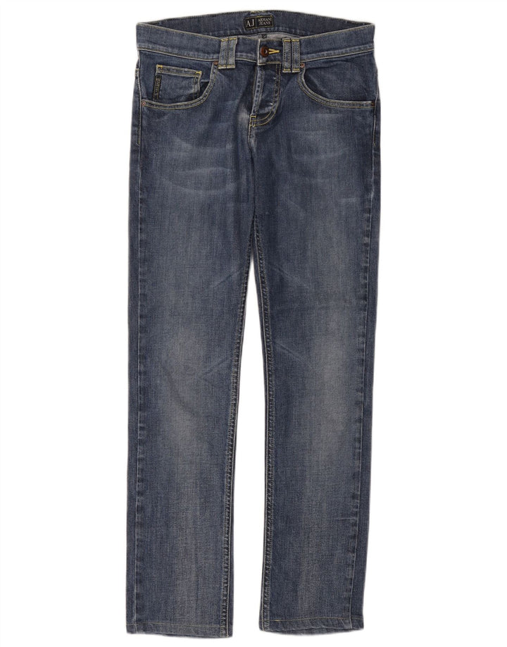 Armani Damen Slim Jeans W26 L29 Blaue Baumwolle