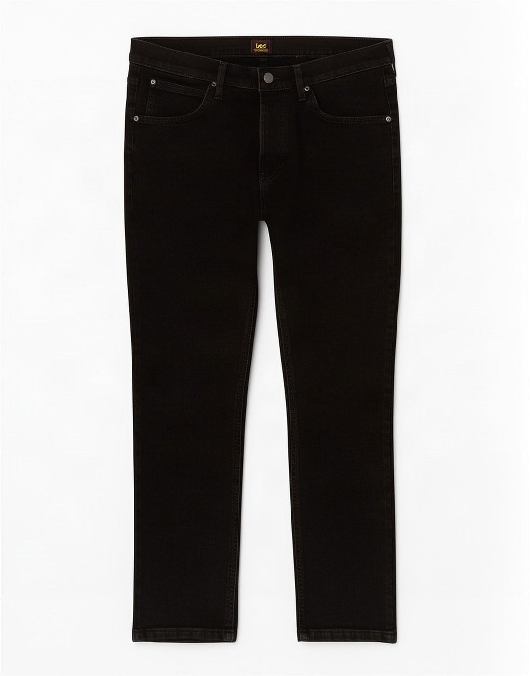 Lee Damen Luke Slim Cropped Jeans W34 L24 Schwarze Baumwolle
