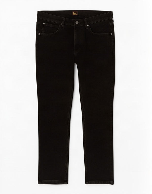 Lee Damen Luke Slim Cropped Jeans W34 L24 Schwarze Baumwolle