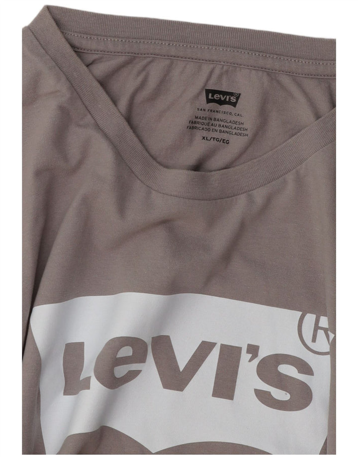 LEVI'S Mens Graphic T-Shirt Top XL Grey