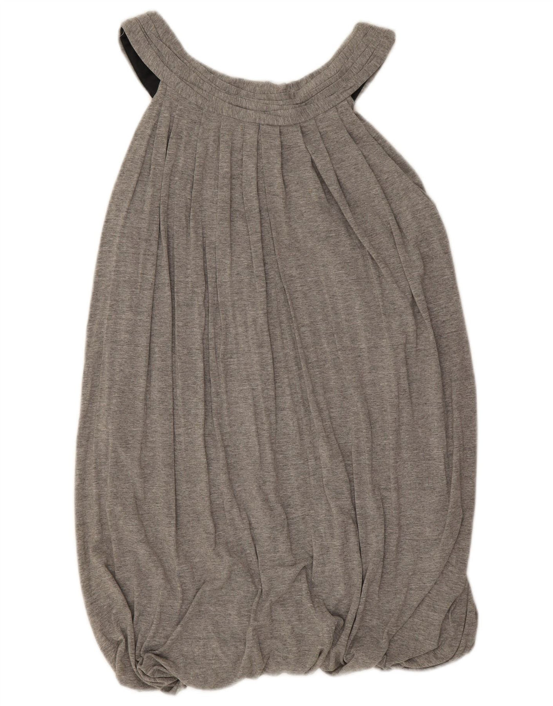 Zara Damen Ärmelloses Bubble-Kleid UK 12 Mittelgraue Viskose