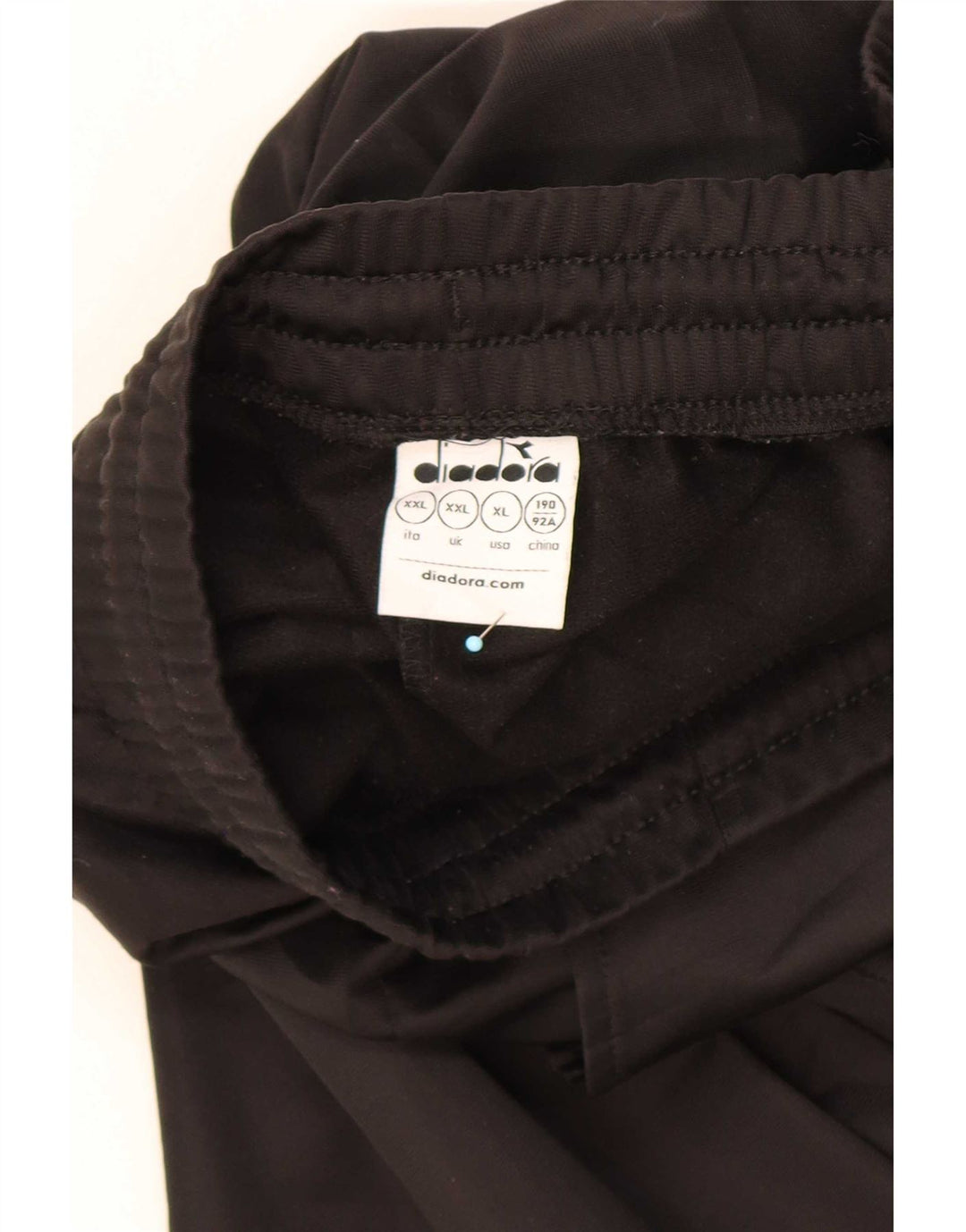 Diadora Herren-Trainingshose, Jogginghose, 2XL, Schwarz, Polyester