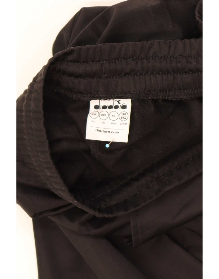 Diadora Herren-Trainingshose, Jogginghose, 2XL, Schwarz, Polyester