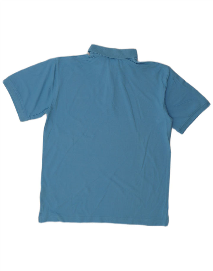 Diadora Herren-Poloshirt aus mittelblauer Baumwolle