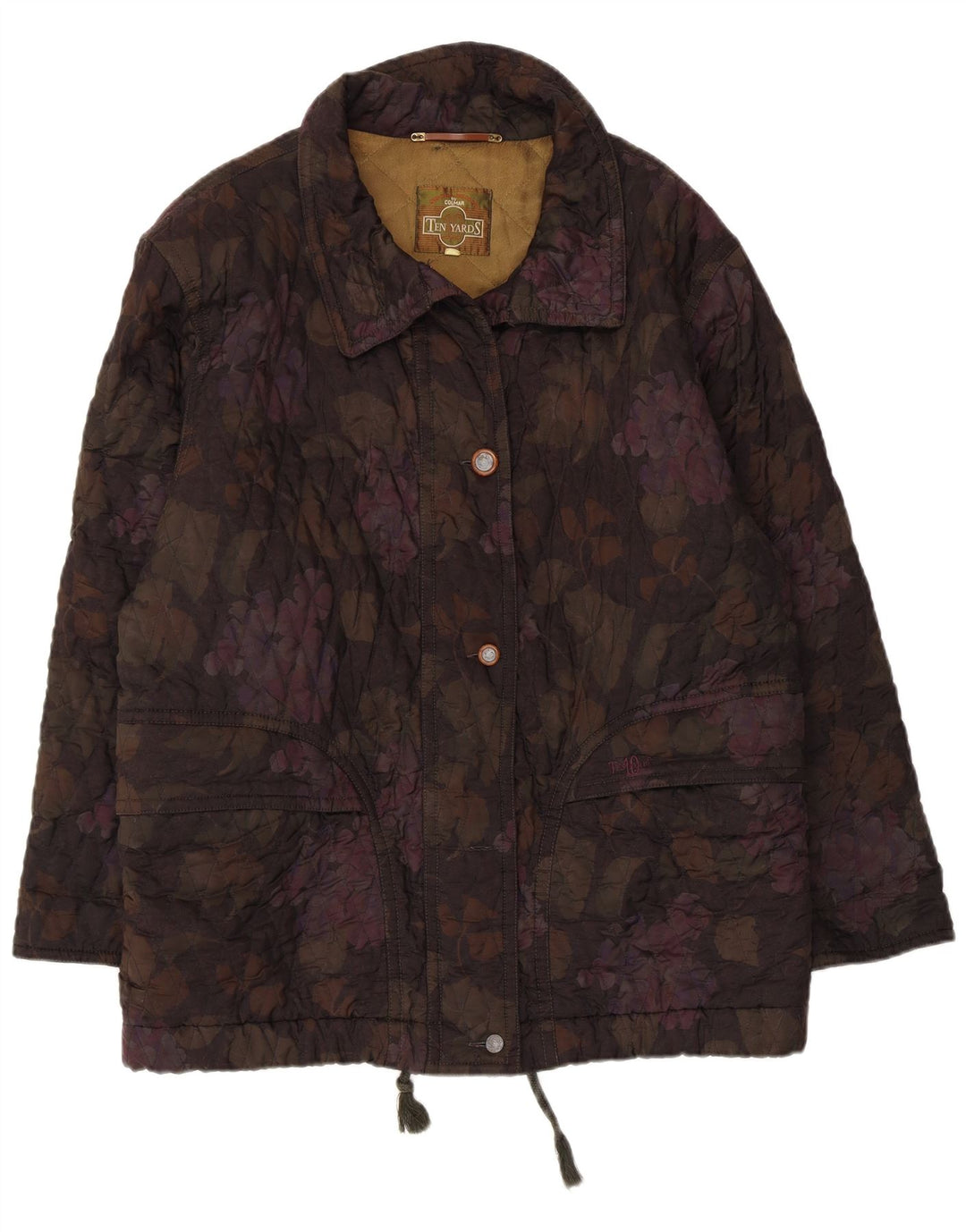 Colmar Damen Steppjacke IT 46 Large Mehrfarbig geblümt