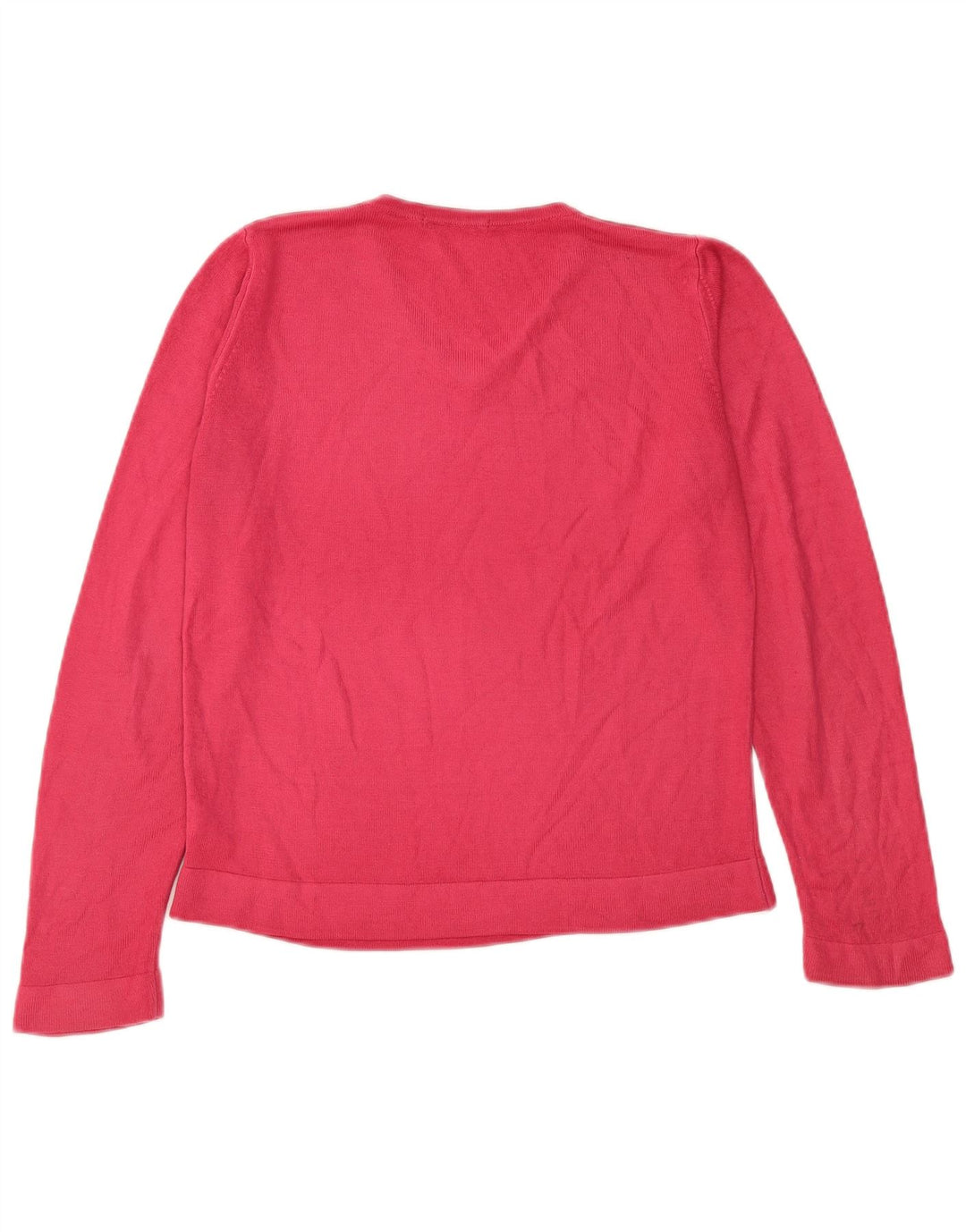 Marks & Spencer Damen-Pullover mit V-Ausschnitt, UK 12, Mittelrosa, Acryl