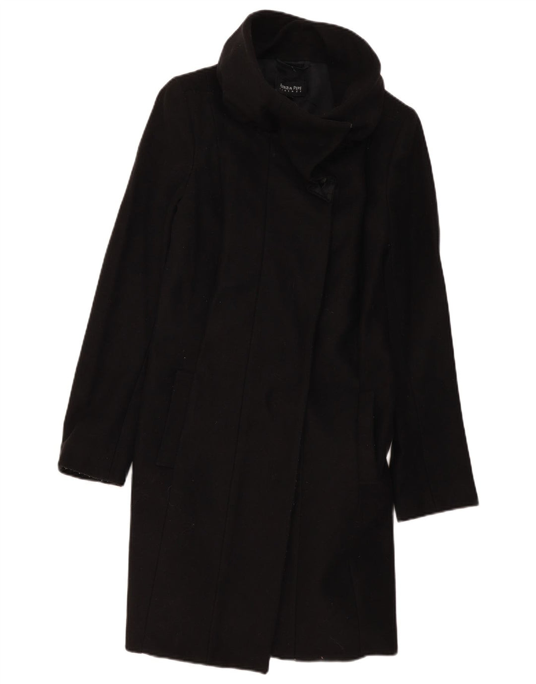 Patrizia Pepe Damen Mantel IT 42 Mittelschwarze Wolle