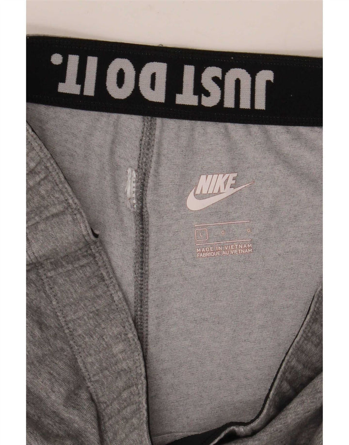 Nike Womens Graphic Leggings UK 14 Large Grau meliert