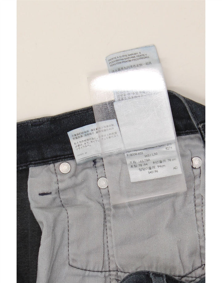 LEVI'S Mens Straight Jeans W31 L30 Navy Blue Cotton