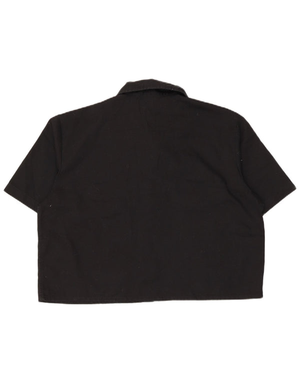 Dickies Damen Kurzarmhemd UK 16 Large Schwarz Polyester