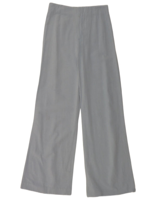 Zara Damen Freizeithose mit weitem Bein, Größe S, W26, L31, Blau