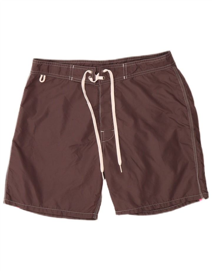 Sundek Herren-Badeshorts aus mittelgrauem Nylon