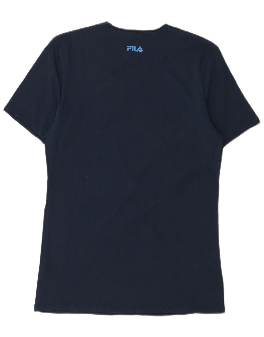 Fila Herren T-Shirt Top Small Marineblau Baumwolle