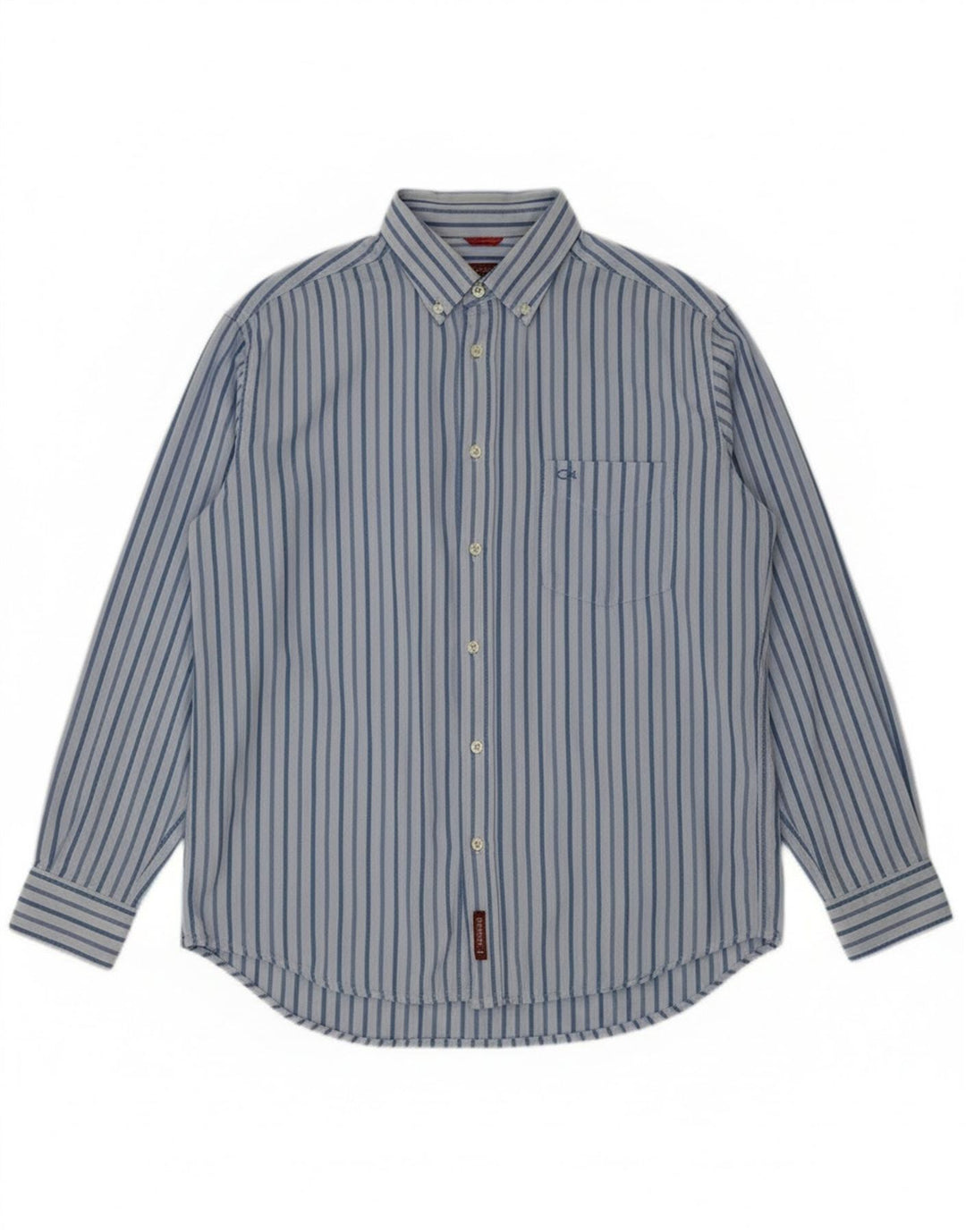 Carrera Herrenhemd, groß, blau gestreift, Baumwolle