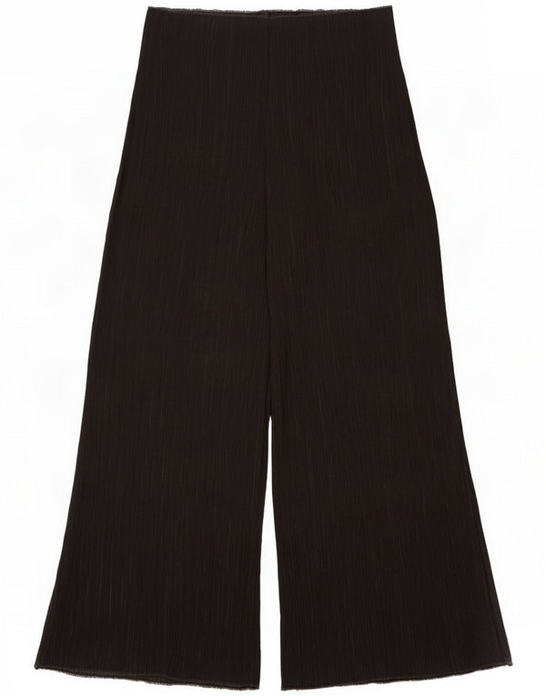 Zara Damen-Freizeithose mit weitem Bein, Mittel W28 L35, Schwarz, Polyester